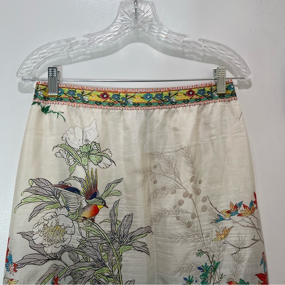 Johnny Was Laura Silk Floral Tiered Hem Maxi Skirt - Picture 2 of 9